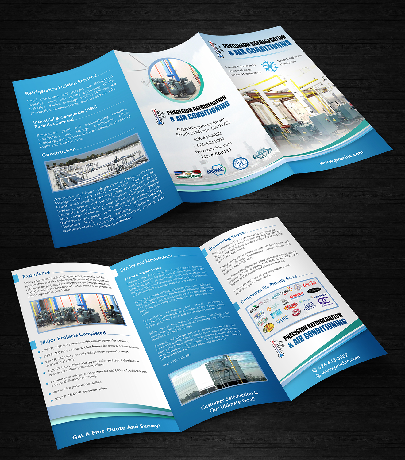 Diseño de Brochure por SAI DESIGNS para Precision Refrigeration | Diseño #12184323