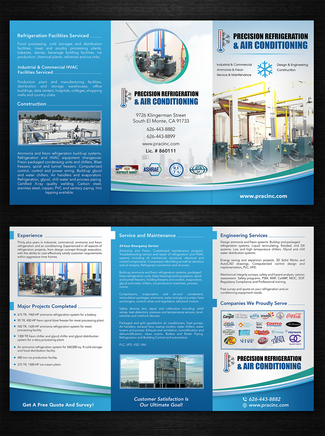 Brochure Design by SAI DESIGNS for Precision Refrigeration | Design #12184324