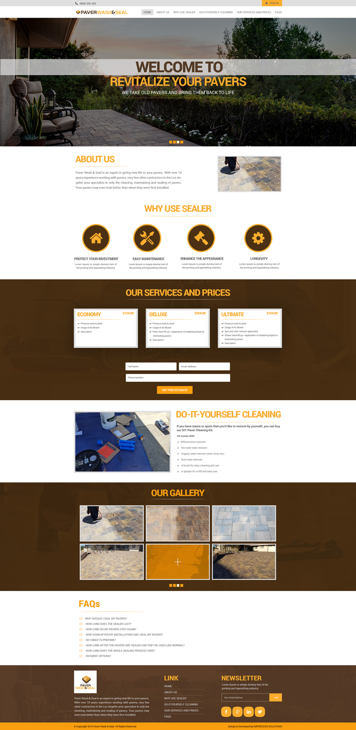 Web-Design von Impressive Sol für Go Pavers | Design #12185255