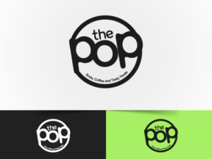 The Pop. (Below in smaller font soda, coffee, and tasty treats) | Logo-Design von isasistudio