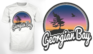 'Georgian Bay' logo/t-shirt design with California-style branding