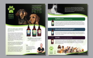 Healthy Paws Herbals: Extracts for Pets  | Diseño de Flyer por Achiver