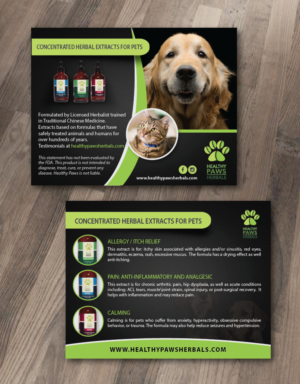 Healthy Paws Herbals: Extracts for Pets  | Diseño de Flyer por alex989