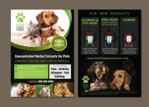 Healthy Paws Herbals: Extracts for Pets  | Diseño de Flyer por meet007