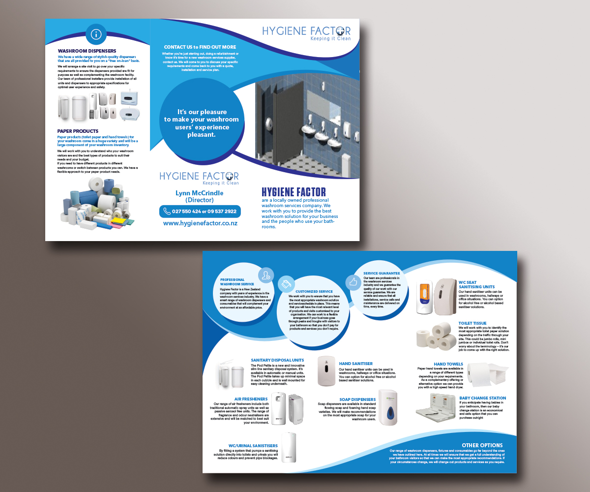 Diseño de Flyer por mcoco para Hygiene Factor | Diseño #12328554