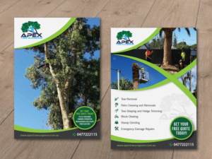 Diseño de Flyer por alex989 para apex tree surgeons | Diseño: #12120198
