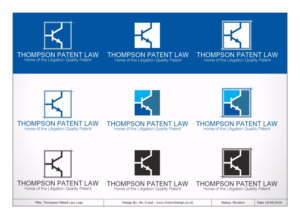 Diseño de Logo por nvisiondesign.co.uk para Thompson Patent Law Offices PC | Diseño: #12076731