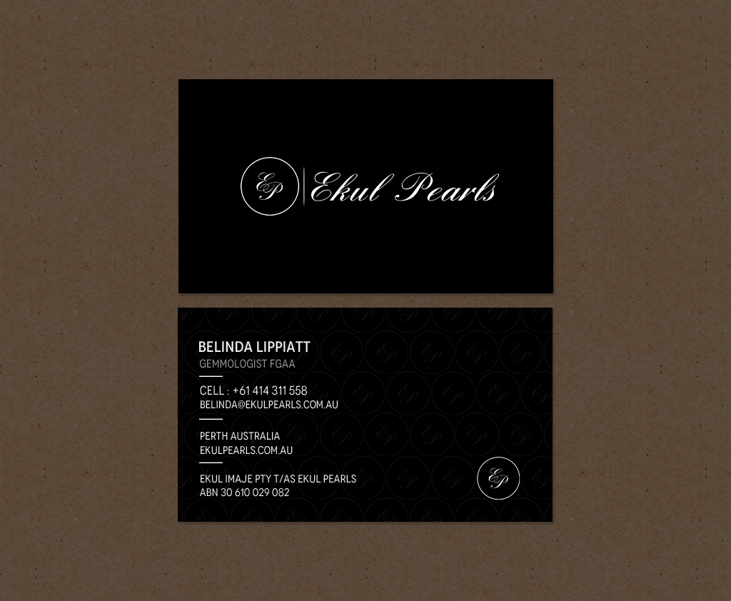 Business Card Design by chandrayaan.creative for Ekul Pearls | Design #12112312