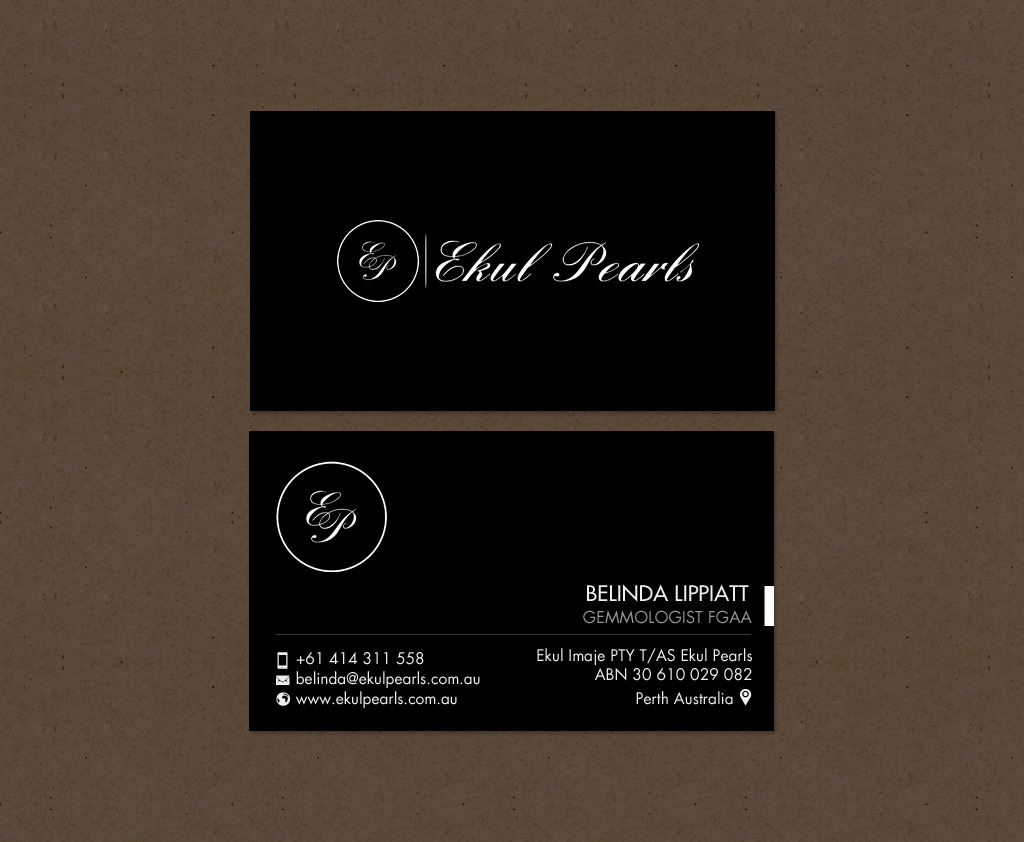 Business Card Design by chandrayaan.creative for Ekul Pearls | Design #12112314