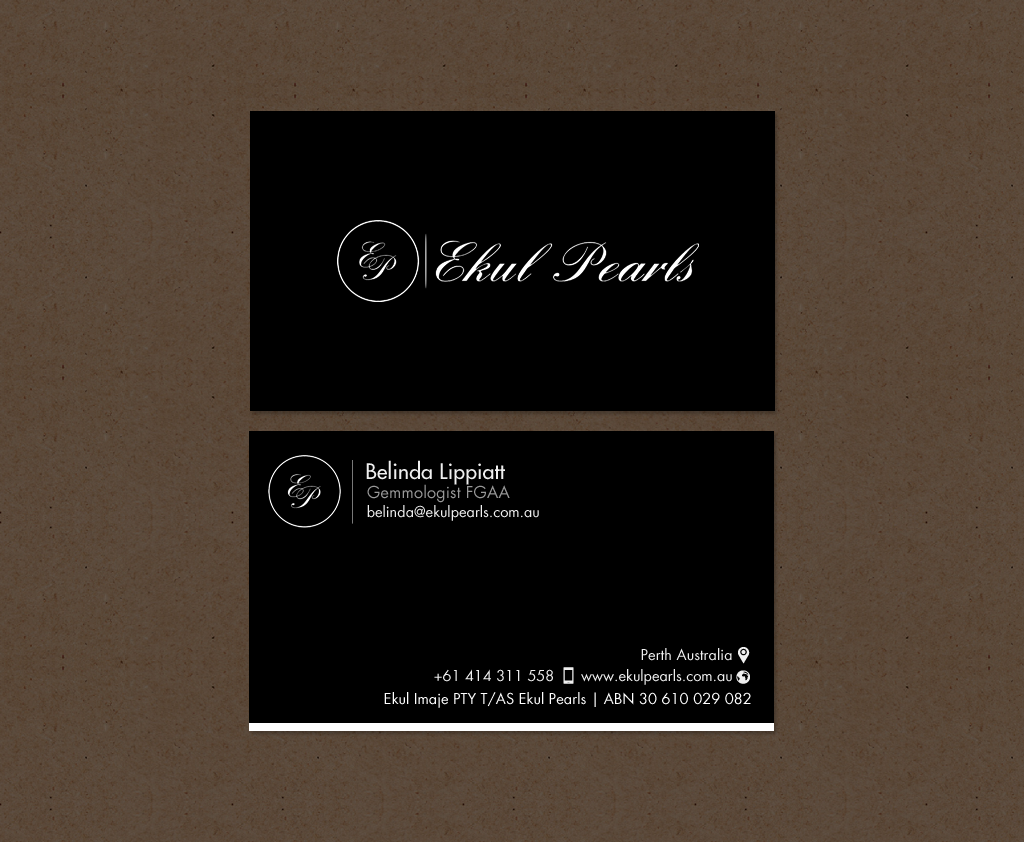 Business Card Design by chandrayaan.creative for Ekul Pearls | Design #12112323