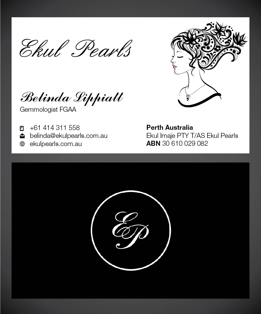 Business Card Design by Isnah Logo for Ekul Pearls | Design #12124728