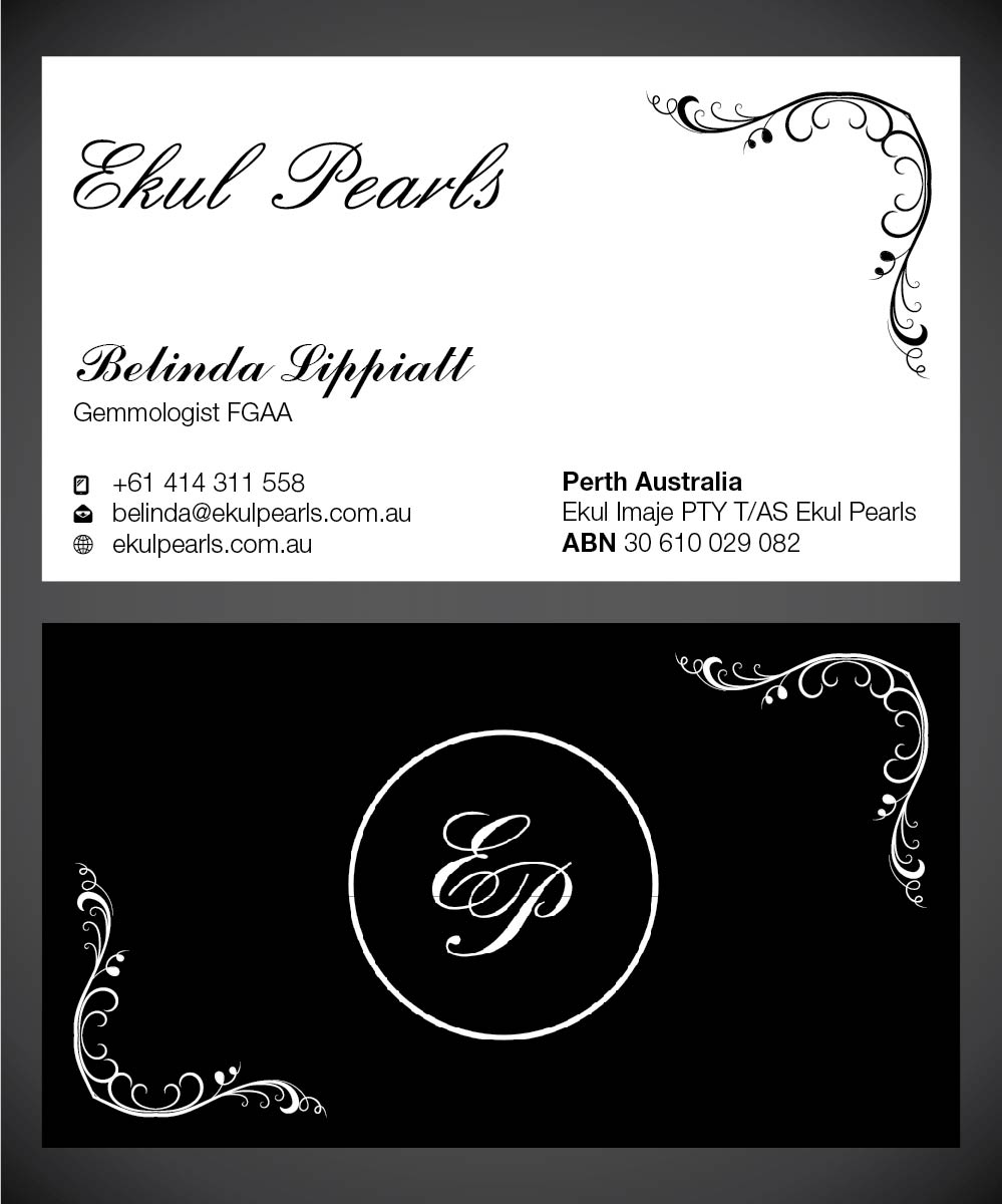 Business Card Design by Isnah Logo for Ekul Pearls | Design #12124729