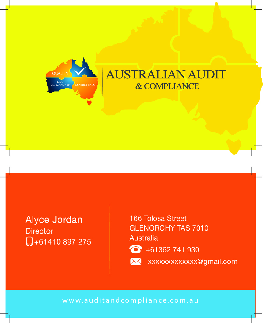 Diseño de Tarjeta de Presentación por nagamin para Australian Audit & Compliance | Diseño #2385779