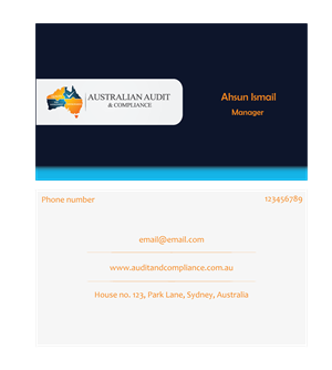 Business Card Design by Ahsun