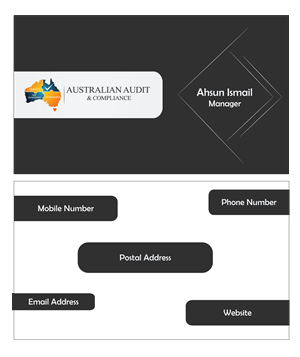 Design de Carte de Visite par Ahsun pour Australian Audit & Compliance | Design : #2391461