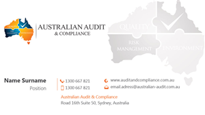 Design de Carte de Visite par Stoica Alin Ilie pour Australian Audit & Compliance | Design : #2384685