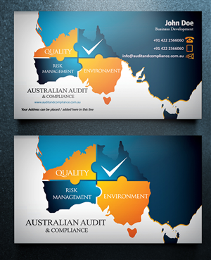 Business Card Design by creationz2011 for Australian Audit & Compliance | Design #2380761