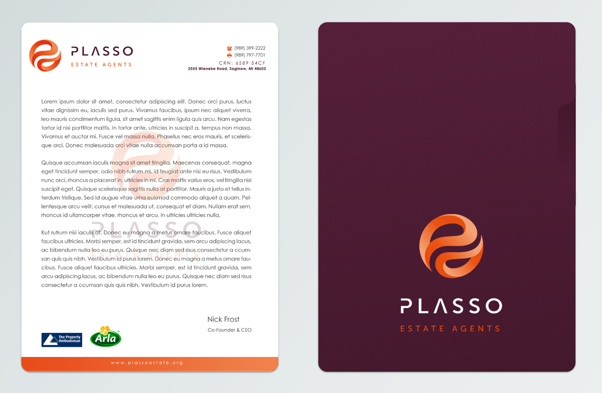 Letterhead Design by Pointless Pixels India for Plasso | Design #12086694