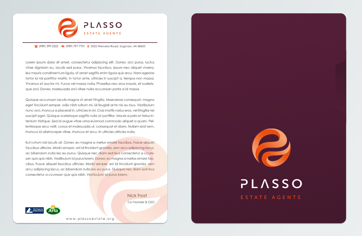 Letterhead Design by Pointless Pixels India for Plasso | Design #12088444