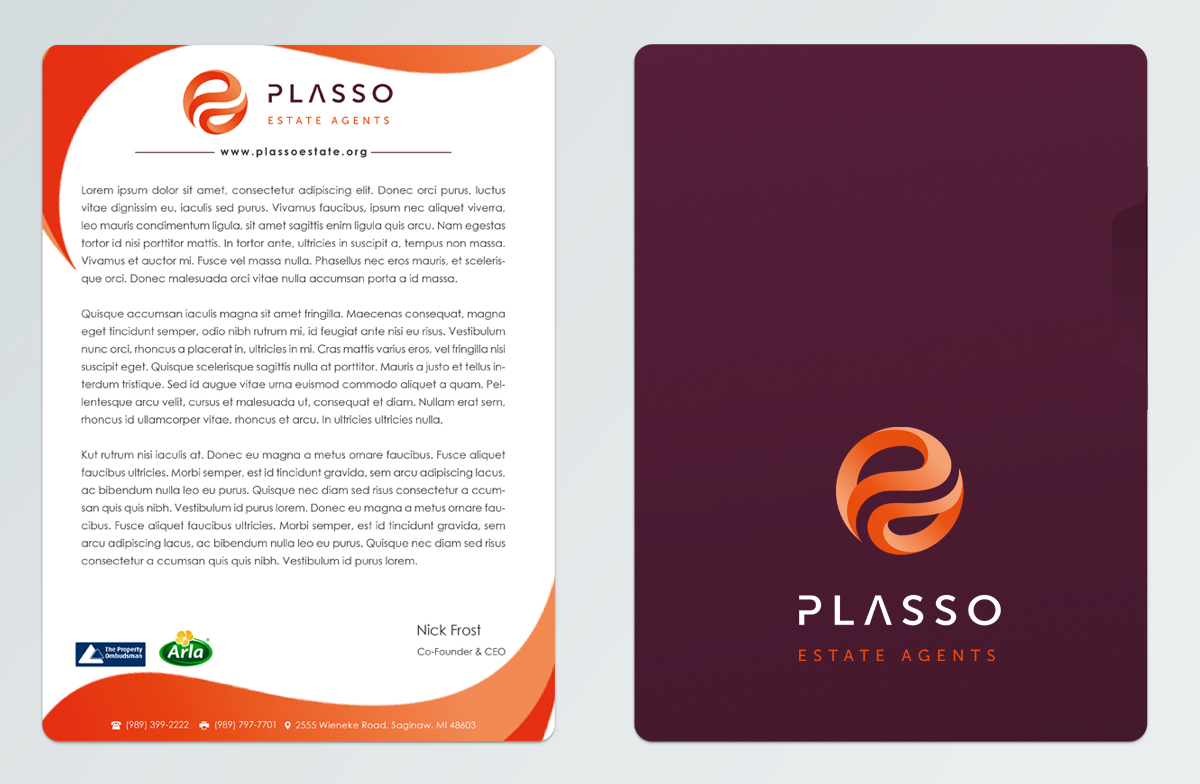 Letterhead Design by Pointless Pixels India for Plasso | Design #12089219