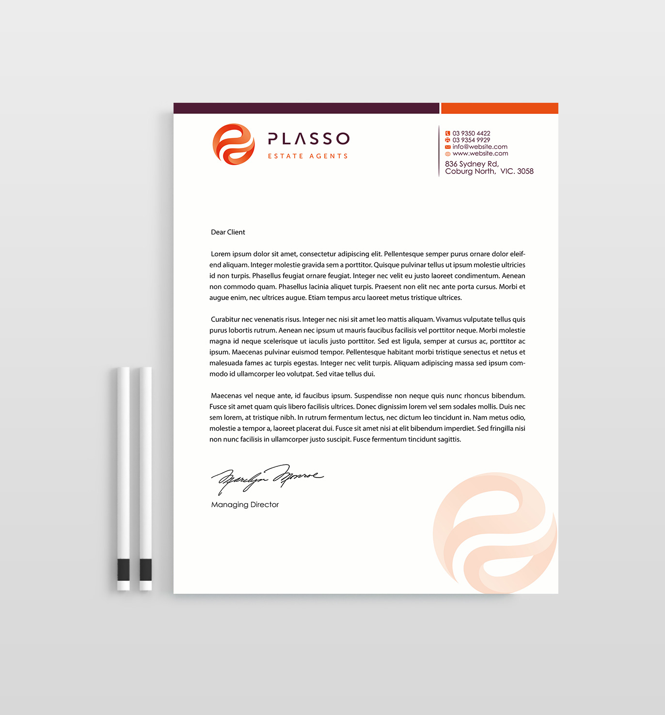 Letterhead Design by Designs 2019 for Plasso | Design #12104423