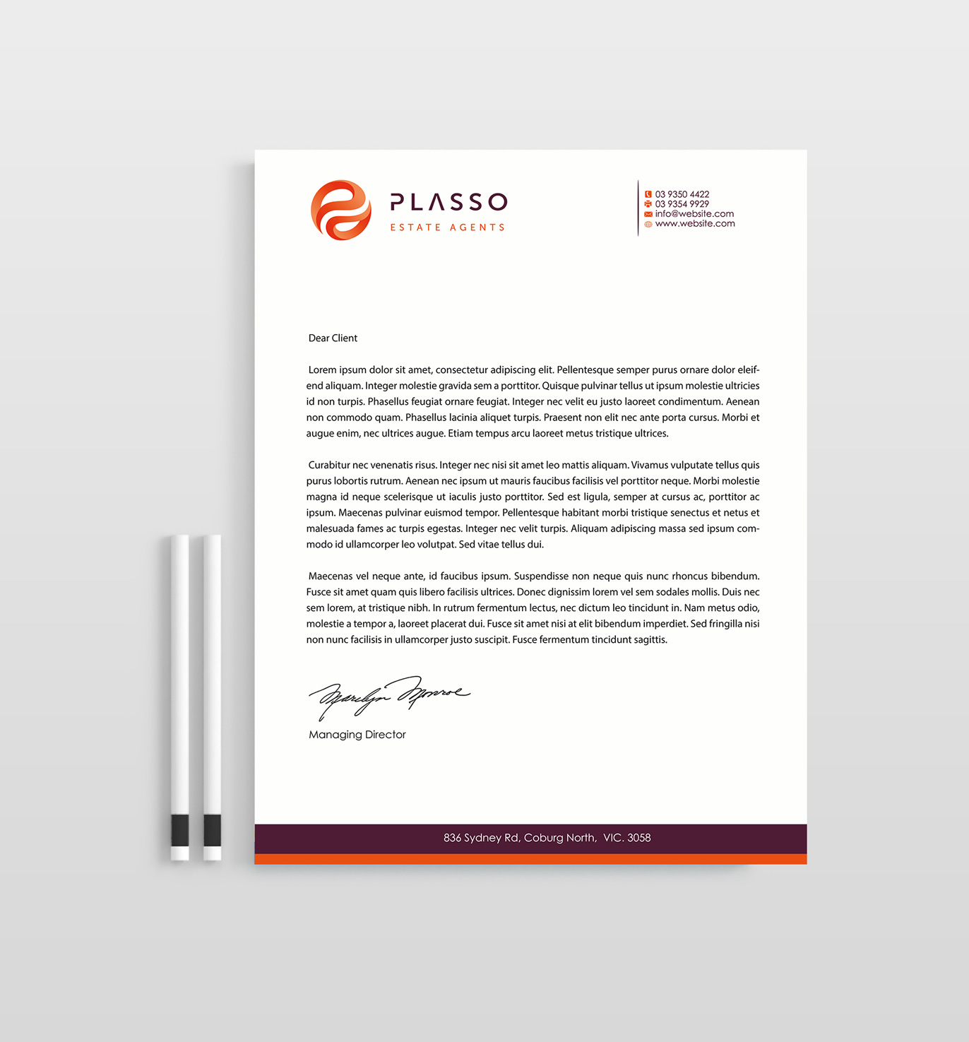 Letterhead Design by Designs 2019 for Plasso | Design #12104424