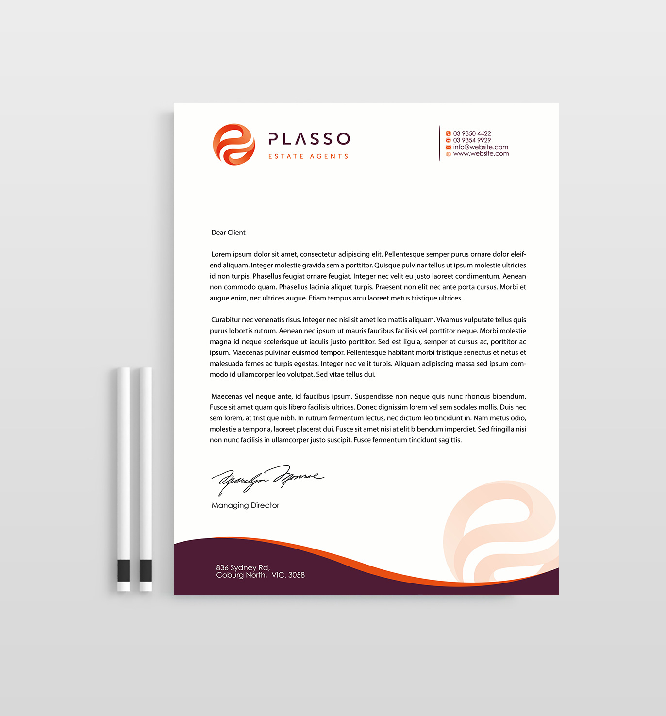 Letterhead Design by Designs 2019 for Plasso | Design #12104442