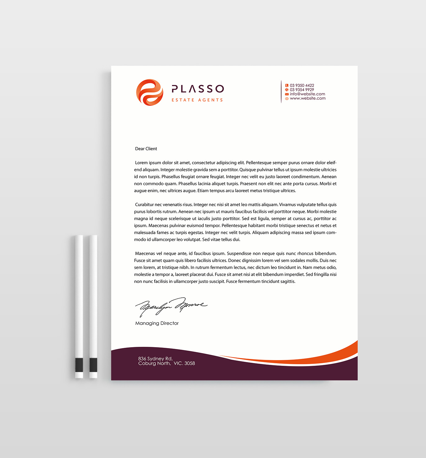 Letterhead Design by Designs 2019 for Plasso | Design #12104443