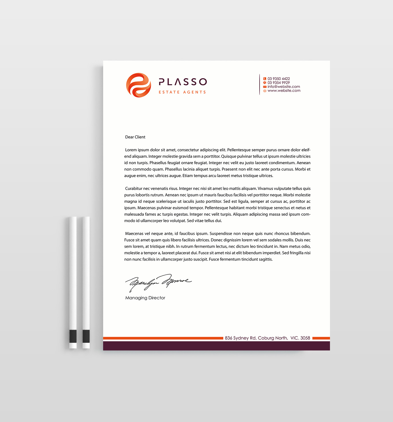 Letterhead Design by Designs 2019 for Plasso | Design #12104477