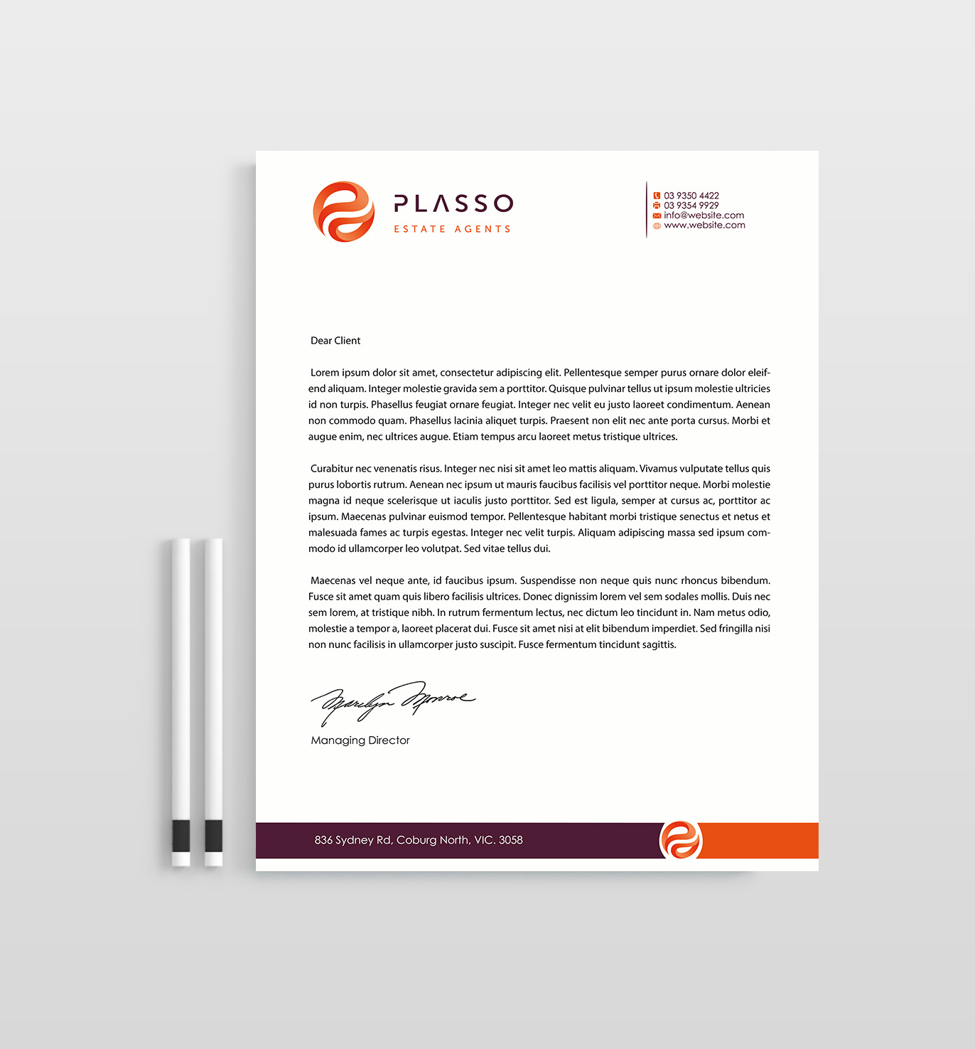 Letterhead Design by Designs 2019 for Plasso | Design #12104478