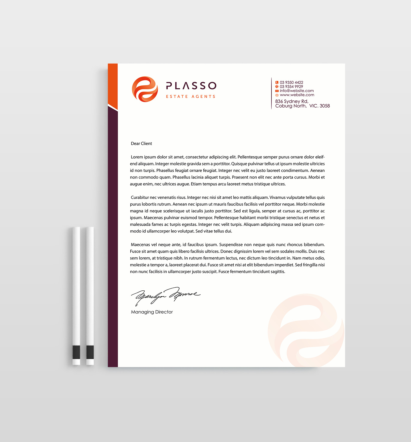 Letterhead Design by Designs 2019 for Plasso | Design #12104479