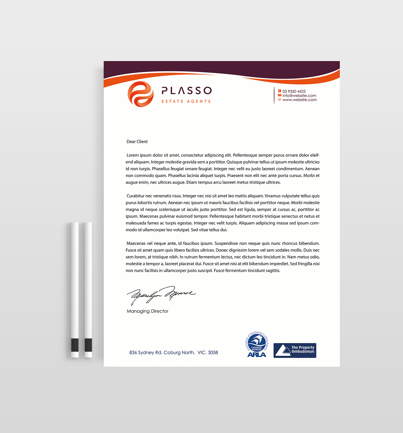 Letterhead Design by Designs 2019 for Plasso | Design #12114492