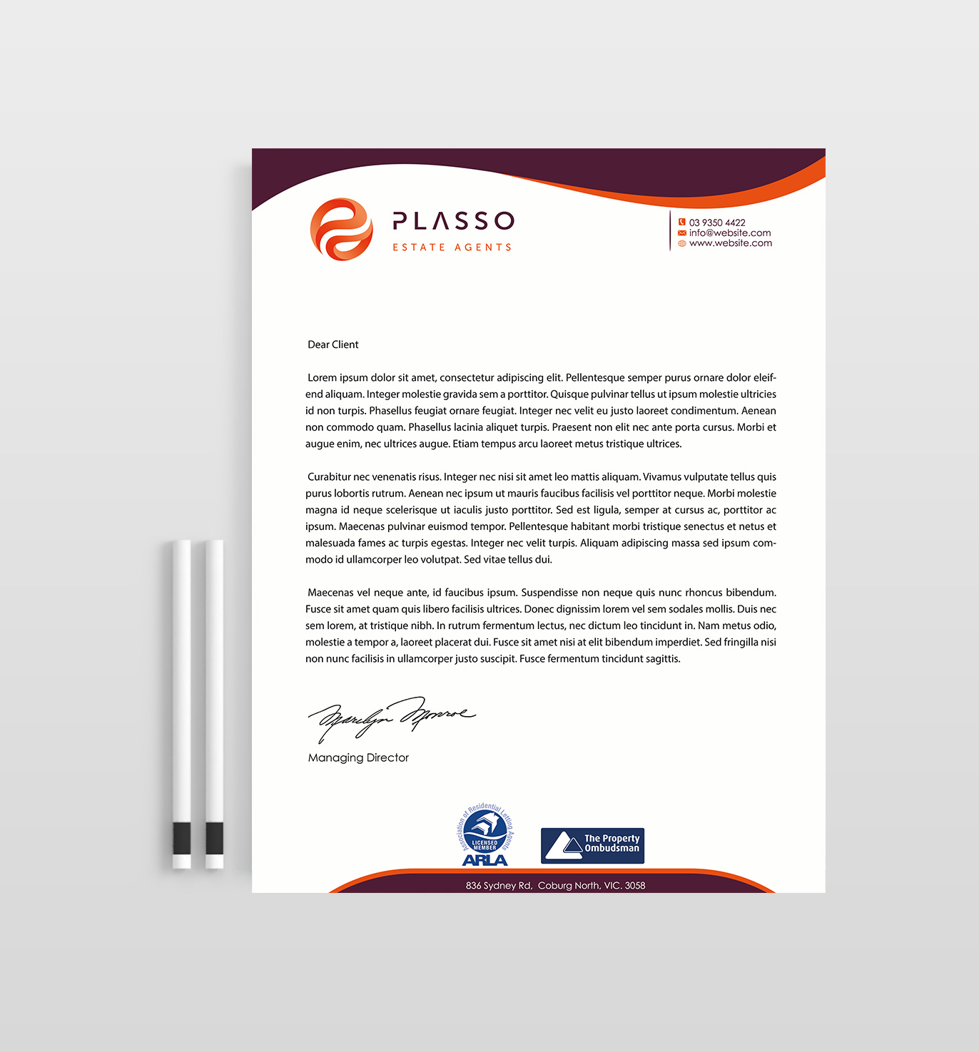Letterhead Design by Designs 2019 for Plasso | Design #12115137