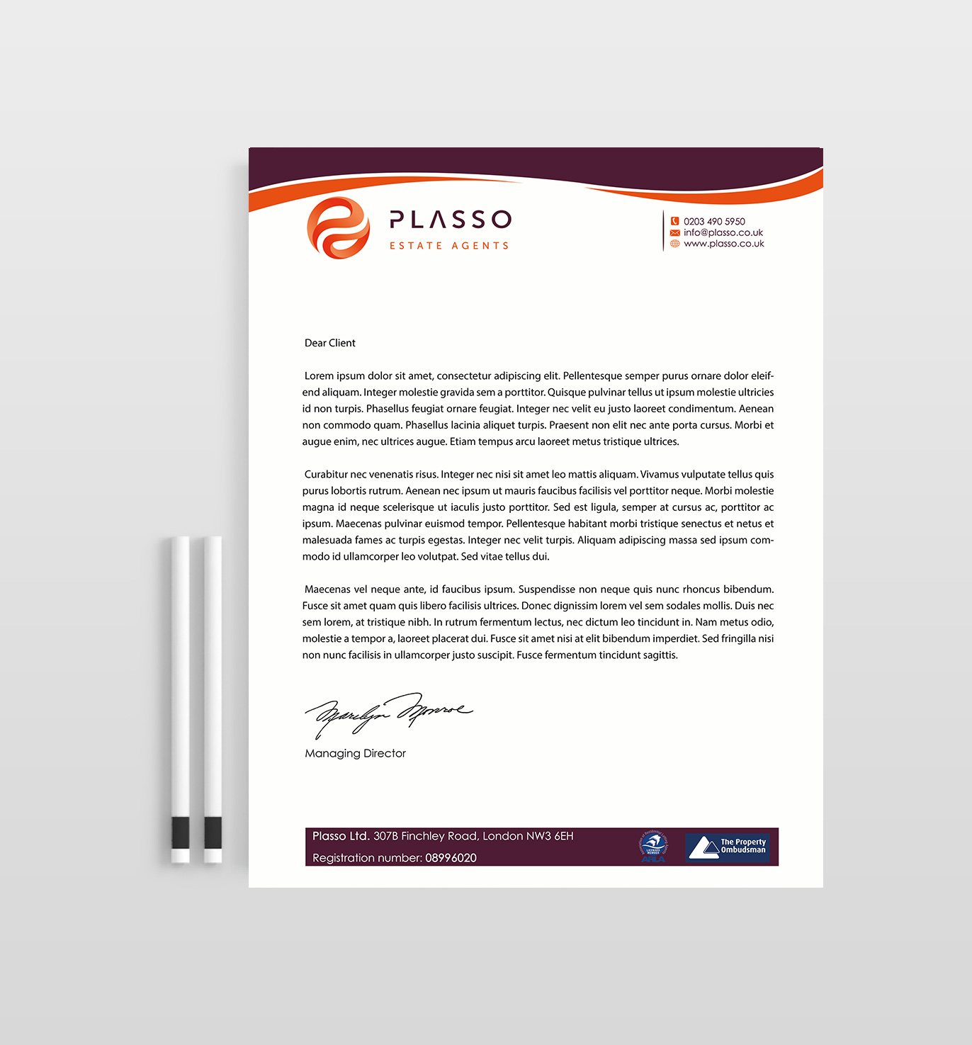 Diseño de Membrete por Designs 2019 para Plasso | Diseño #12120336