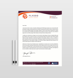 Letterhead Design by Designs 2019 for Plasso | Design: #12120456