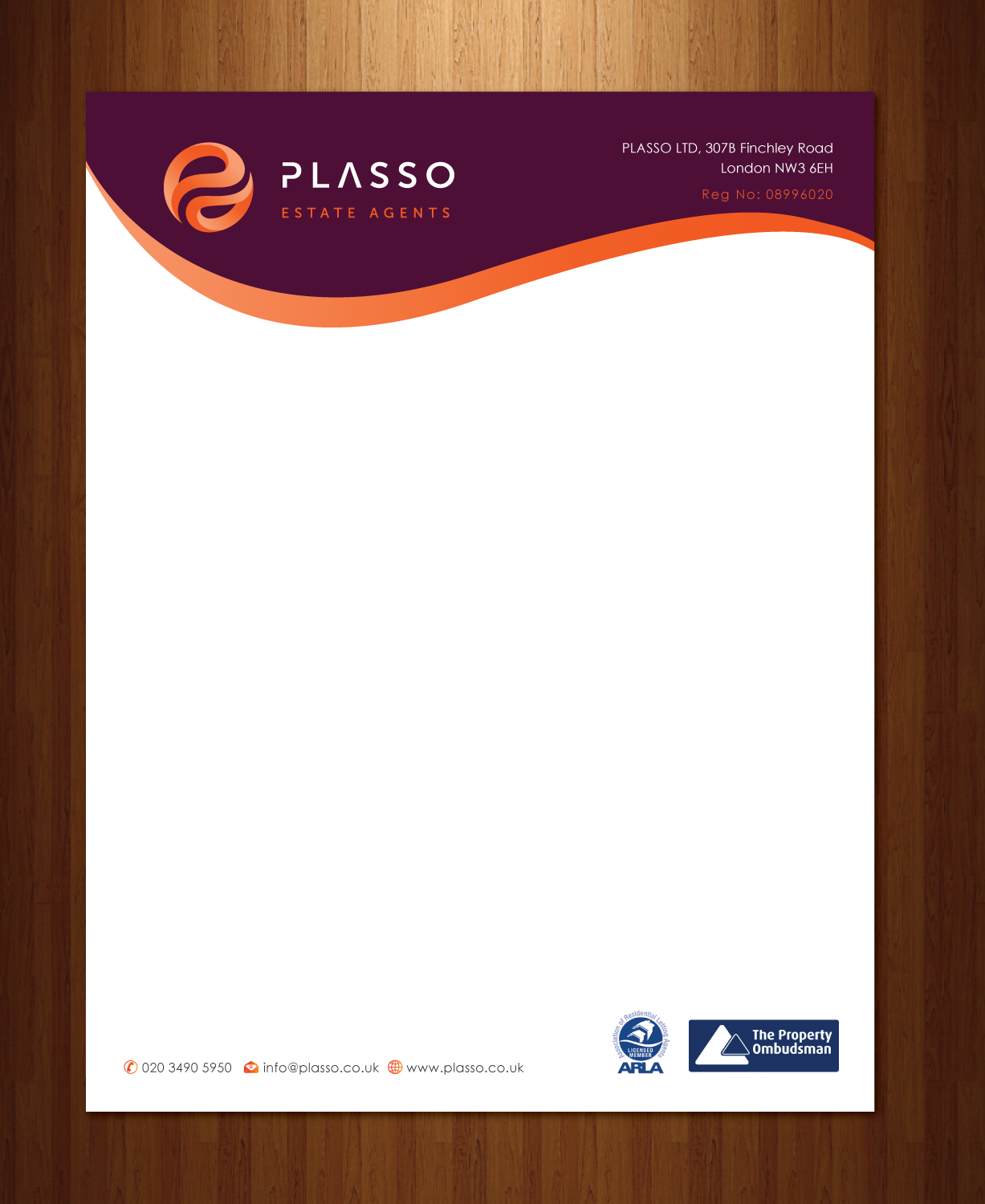 Letterhead Design by meet007 for Plasso | Design #12076996