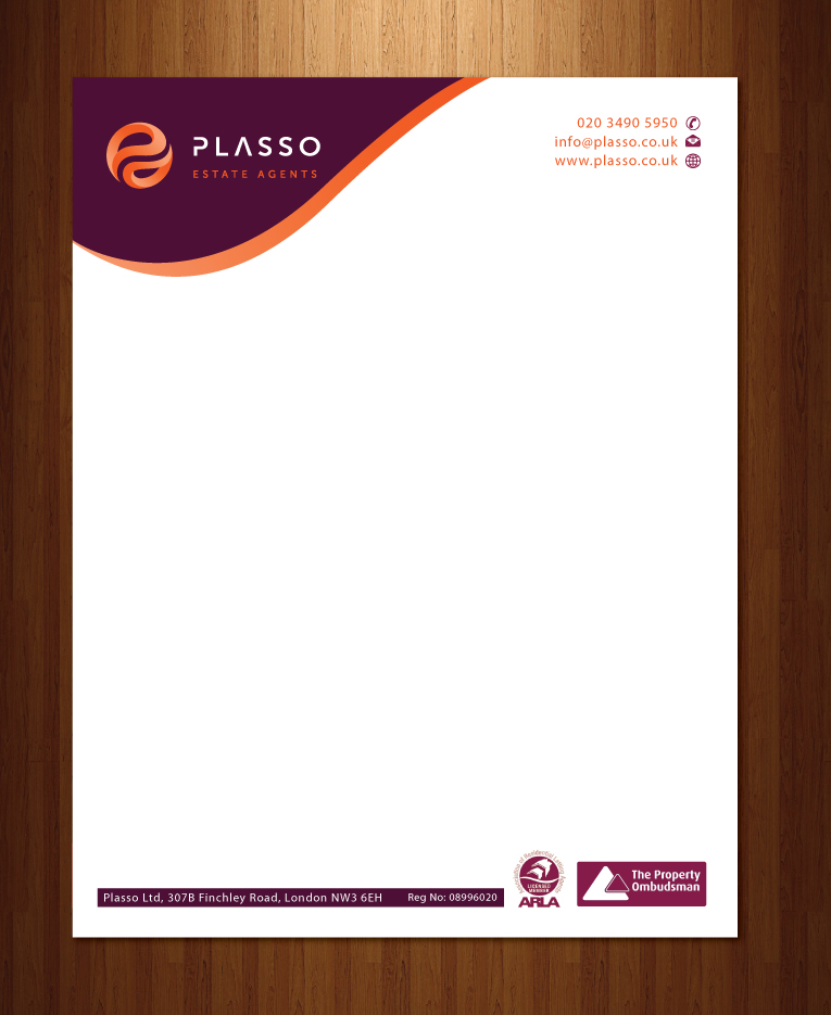 Letterhead Design by meet007 for Plasso | Design #12113368