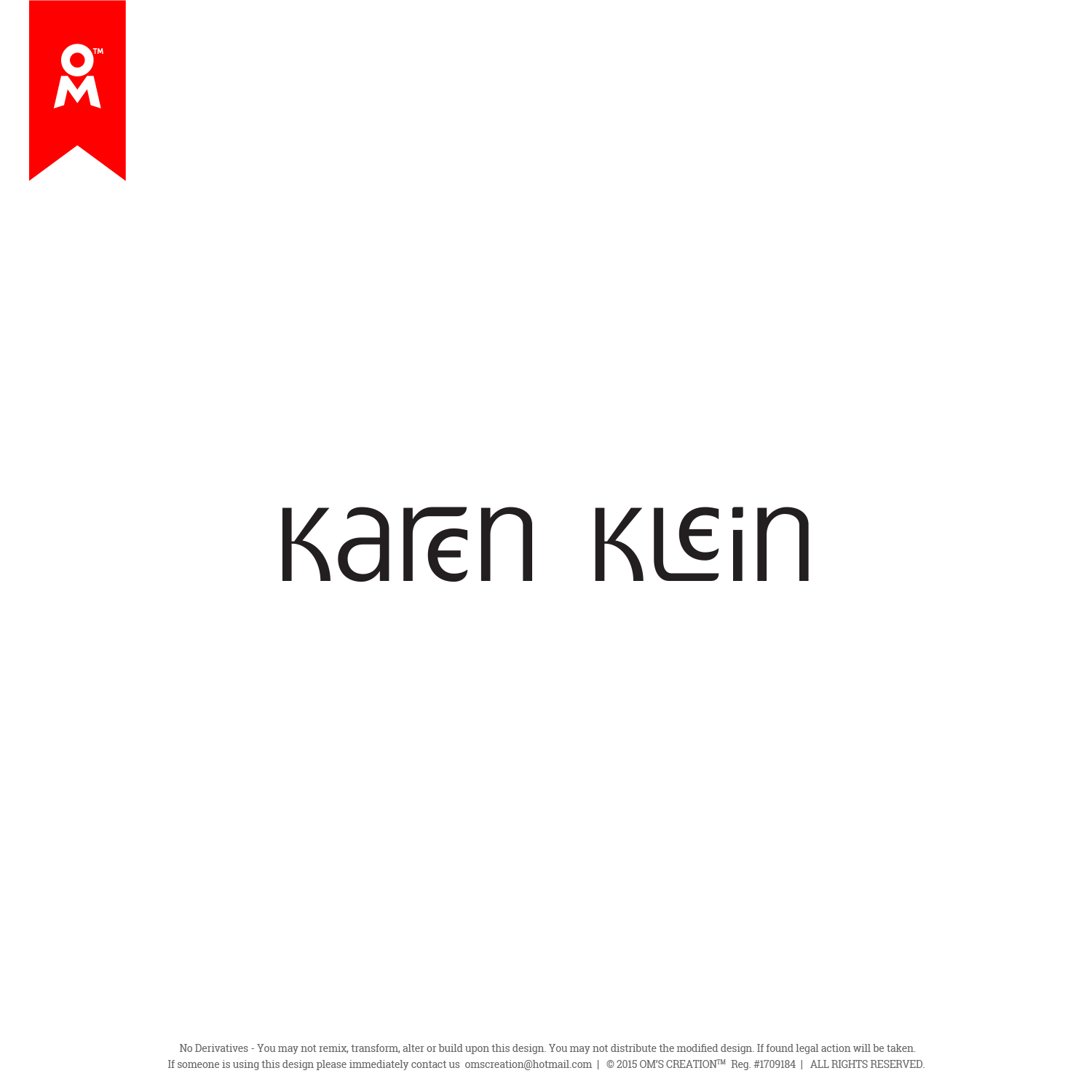 Logo Design by Omee for Karen Klein Fashion | Design #12076636