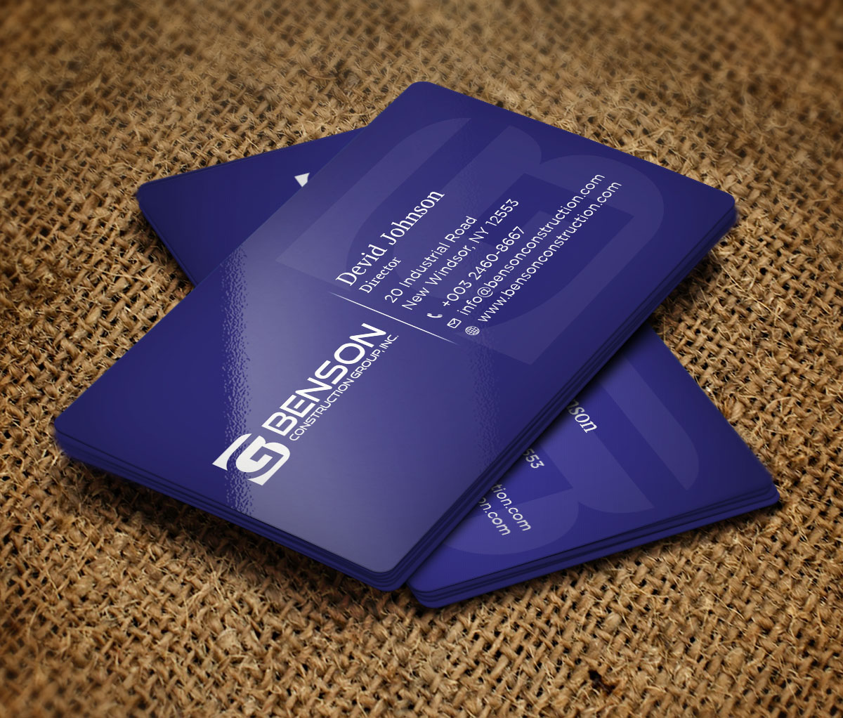 Business Card Design by Verified artistry (Design garden) for Benson Construction Group, Inc. | Design #12076140