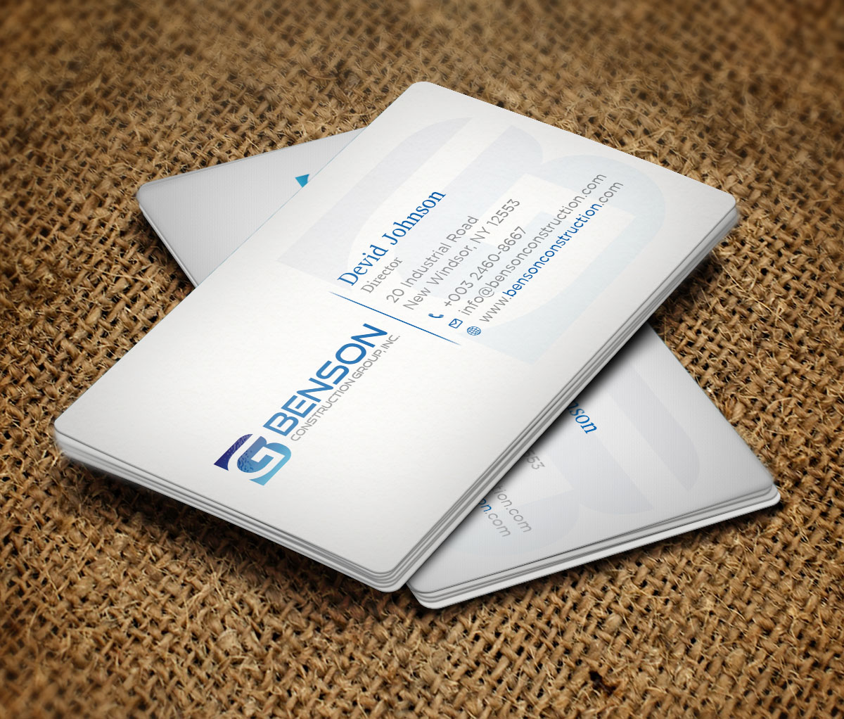 Business Card Design by Verified artistry (Design garden) for Benson Construction Group, Inc. | Design #12076143