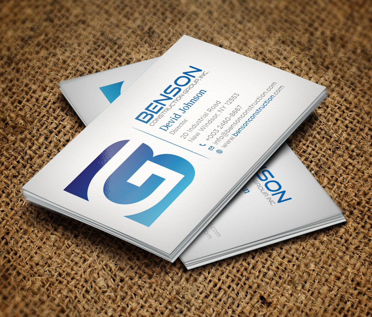 Business Card Design by Verified artistry (Design garden) for Benson Construction Group, Inc. | Design #12076144
