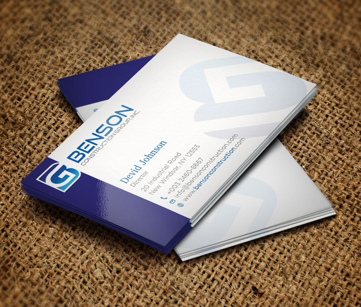 Business Card Design by Verified artistry (Design garden) for Benson Construction Group, Inc. | Design #12076146