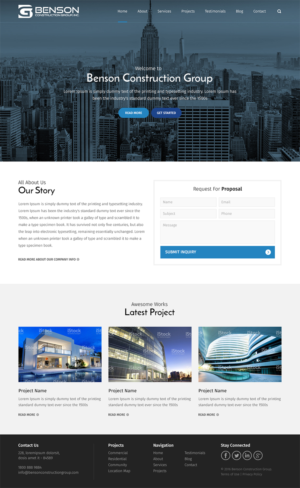 Benson Construction Group Website | Diseño Web por RupalTechno