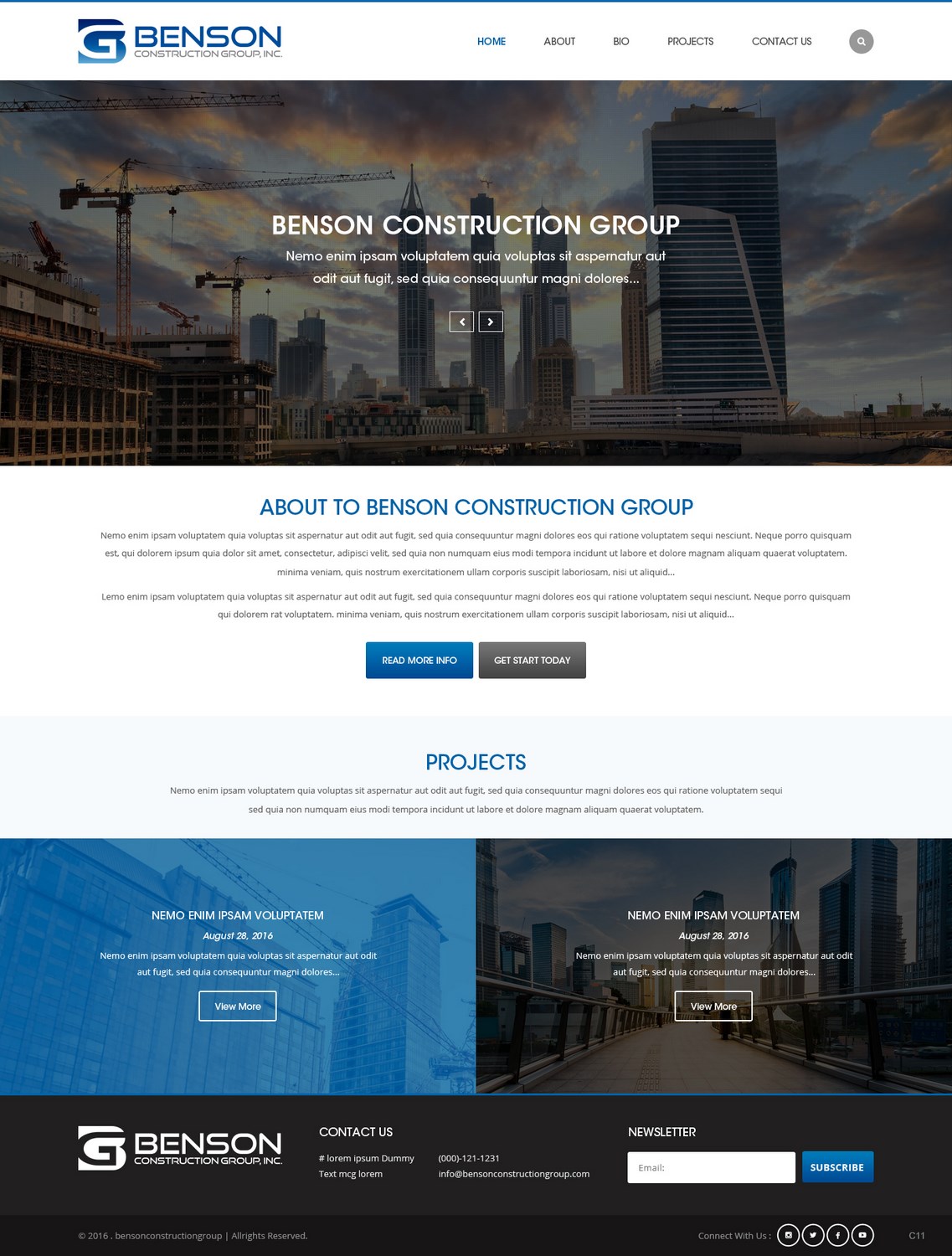 Web Design by pb for Benson Construction Group, Inc. | Design #12088478