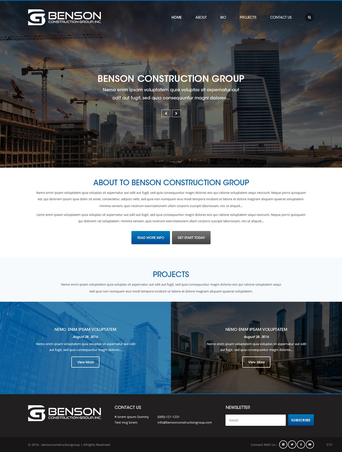 Web Design par pb pour Benson Construction Group, Inc. | Design #12107387