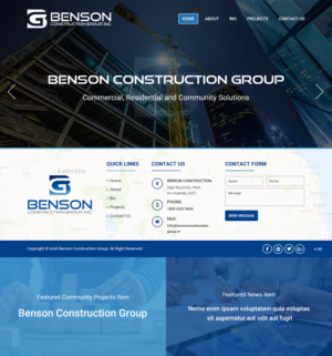 Diseño Web por pb para Benson Construction Group, Inc. | Diseño: #12107396