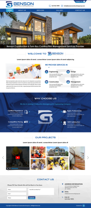 Diseño Web por Sbss para Benson Construction Group, Inc. | Diseño: #12086215