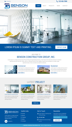 Diseño Web por rightway para Benson Construction Group, Inc. | Diseño: #12092361