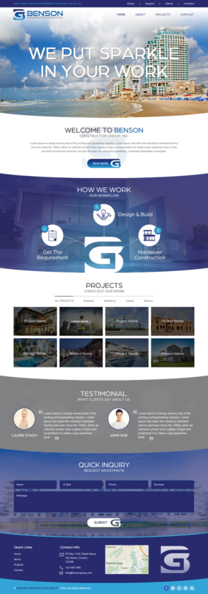 Diseño Web por rightway para Benson Construction Group, Inc. | Diseño: #12092374