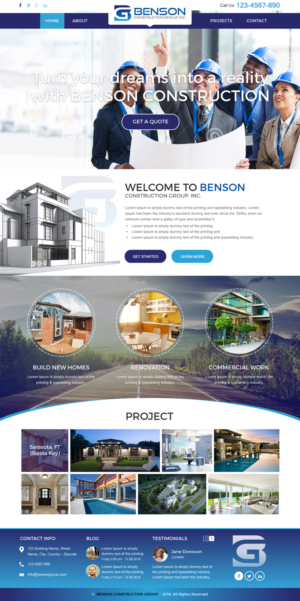 Diseño Web por rightway para Benson Construction Group, Inc. | Diseño: #12092381